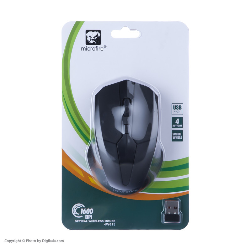 ماوس بی سیم میکروفایر مدل 4W015 - فروشگاه جهان سیستم قزوین