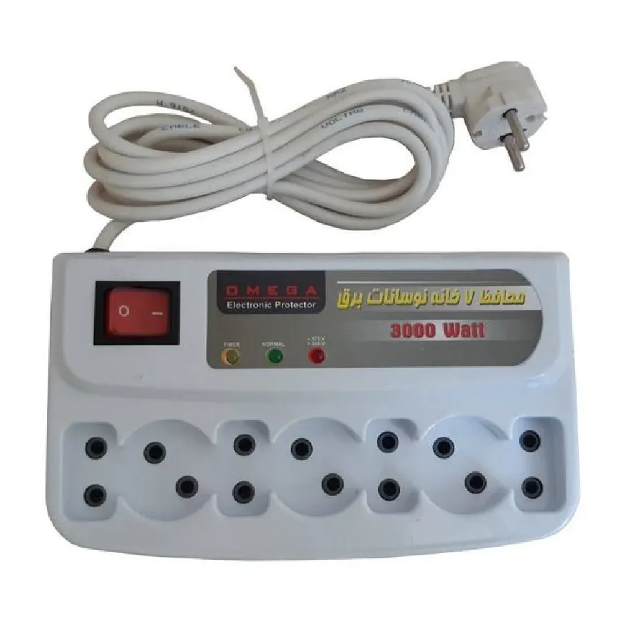 محافظ برق کامپیوتر 7 خانه Omega طول 3 متر - فروشگاه جهان سیستم قزوین