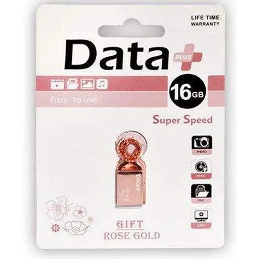 فلش مموری دیتا پلاس GIFT ROSE GOLD USB 2 ظرفیت 16 گیگابایت - فروشگاه جهان سیستم قزوین
