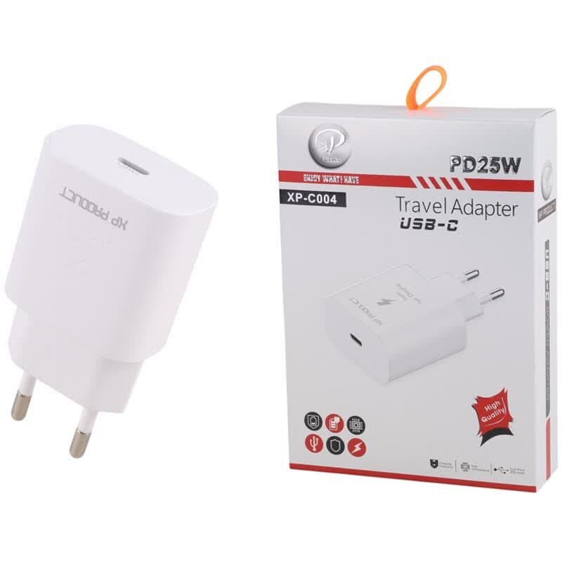 شارژر دیواری 25 وات ایکس پی پروداکت XP-C004 PD 3A - فروشگاه جهان سیستم قزوین