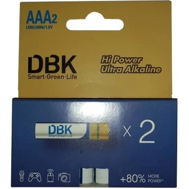 باطری نیم قلم 2تایی DBK HI POWER ULTRA ALKALINE - فروشگاه جهان سیستم قزوین